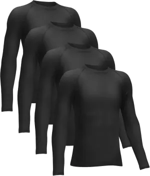 4 or 3 Pack Youth Boys' Compression Leggings Tights Athletic Pants Sports Base Layer for Kids Cold Gear