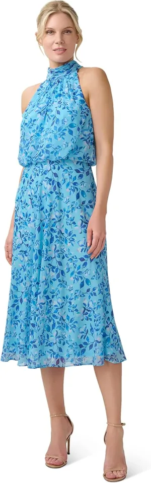 Adrianna Papell Women's Chiffon Printed Bias Dress