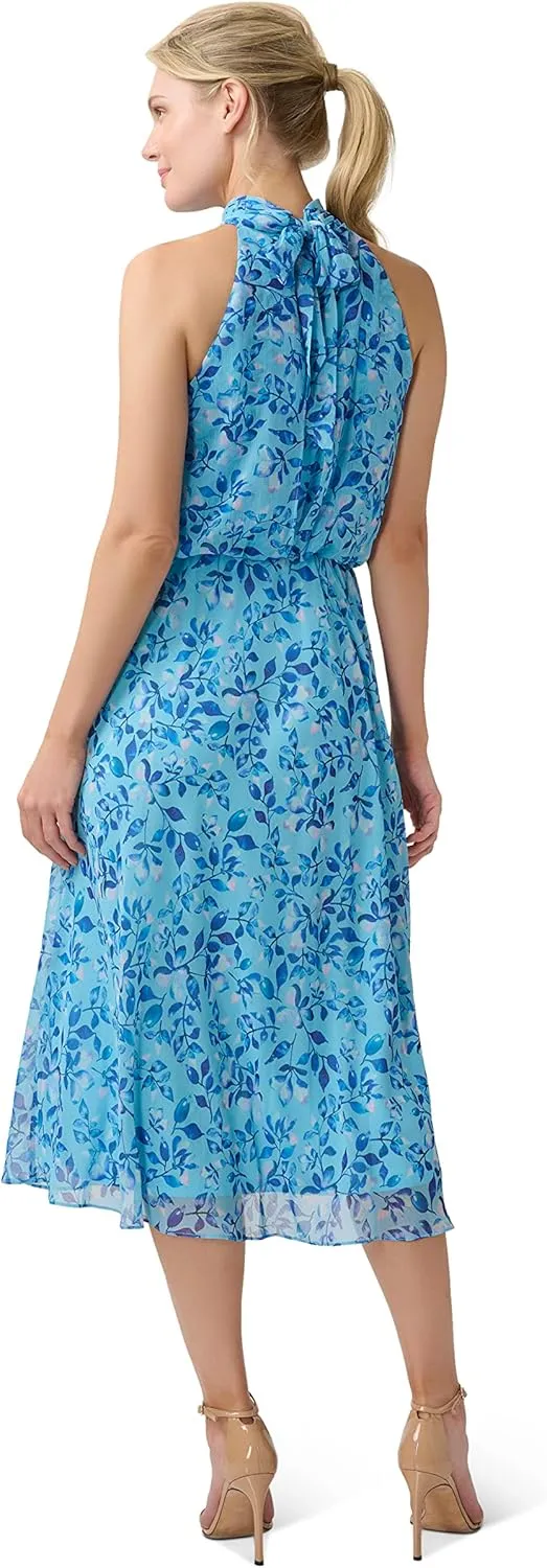 Adrianna Papell Women's Chiffon Printed Bias Dress