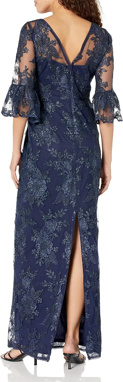 Adrianna Papell Women's Sequin Embroidery Gown