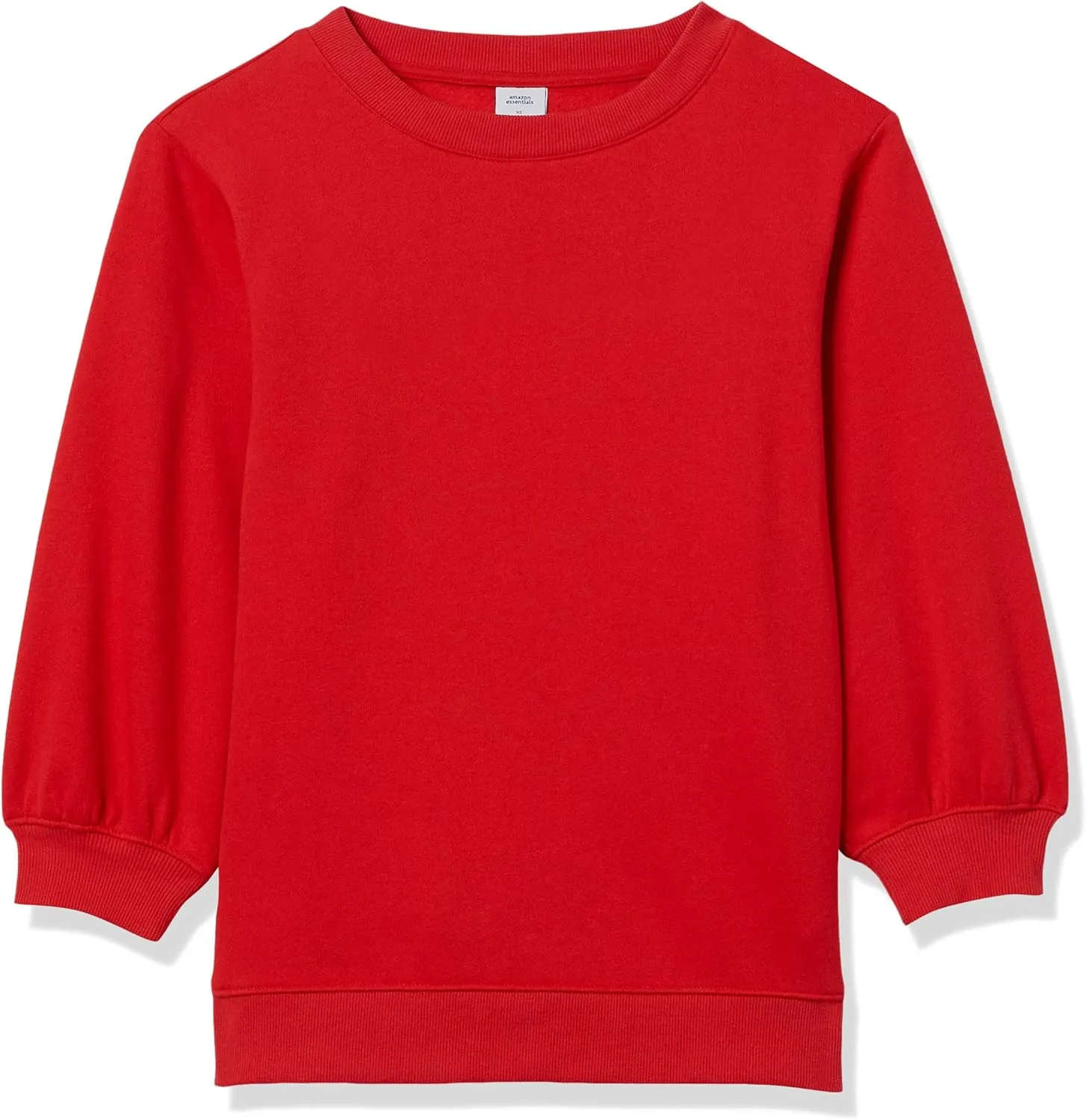 Amazon Essentials Women's Fleece Sleeve Detail Crewneck Sweatshirt