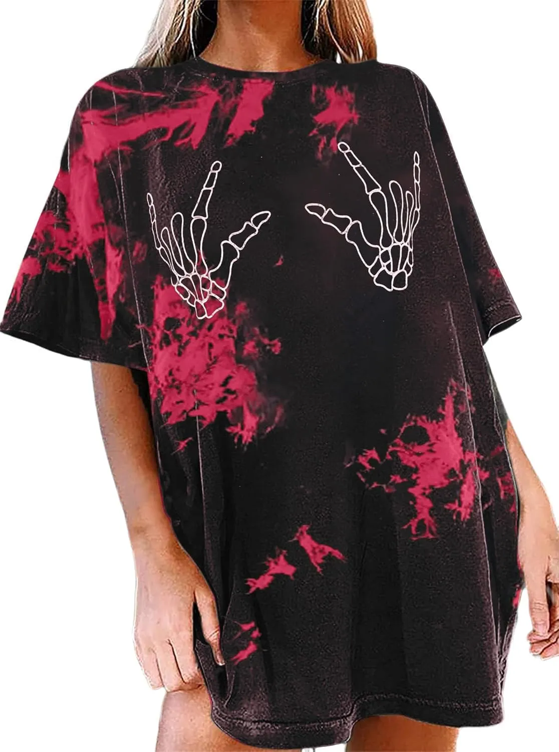Avanova Women Graphic Letter Print Oversized T Shirt Short Sleeve Casual Summer Loose Fit Tee Top