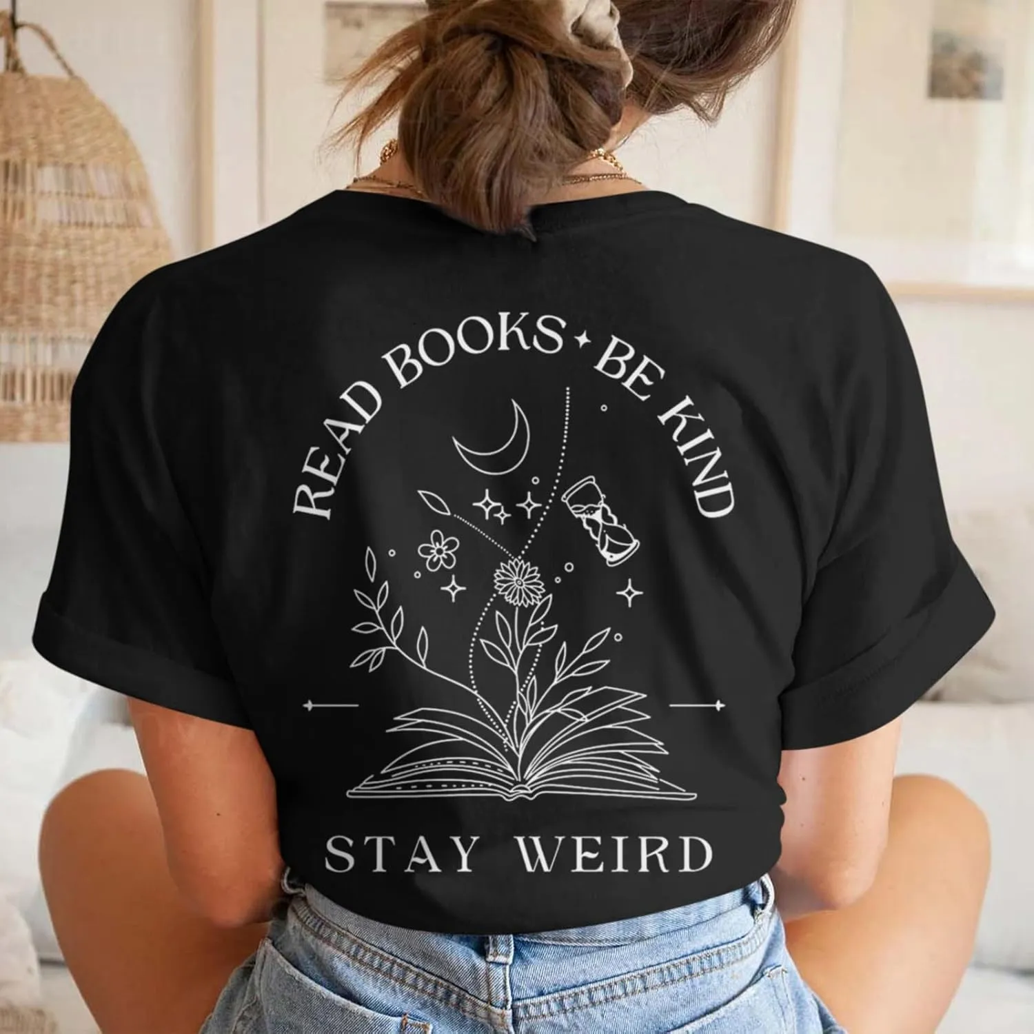 Book Shirts for Women Read Books Be Kind Stay Weird Tshirt Book Lovers Bookish Gifts Reading Shirt Bookworm Tee Tops