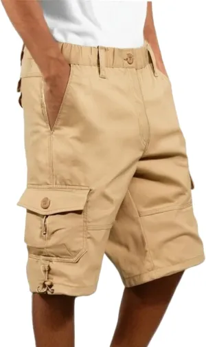 Casual Tactical Shorts for Men Slim Fit Straight Leg Cargo Shorts Outdoor Hiking Joggers Athletic Pants with Pockets