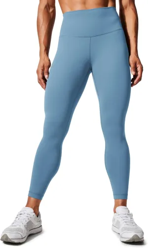 CRZ YOGA Women's Hugged Feeling Compression Leggings 25 Inches - Thick High Waisted Tummy Control Workout Pants Tights