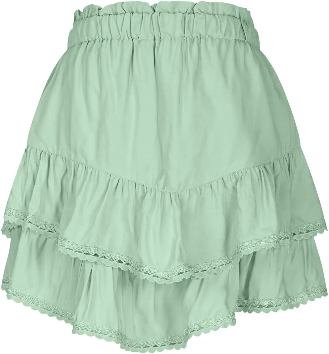 Flowy Shorts for Women Boho Ruffle Tiered Skirts Casual HIgh Waisted Mini Skirt Tennis Golf Summer Vacation Skorts