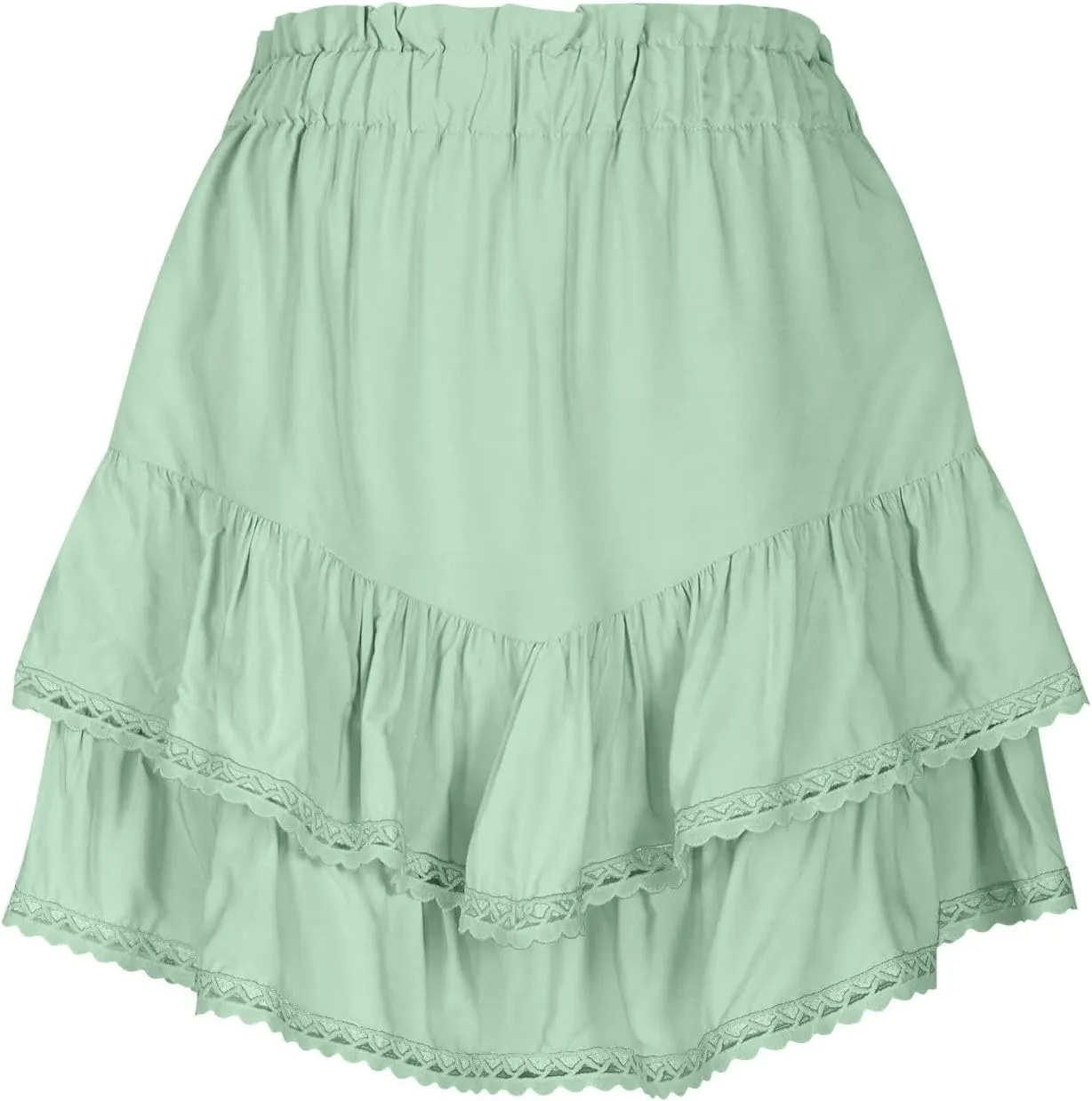 Flowy Shorts for Women Boho Ruffle Tiered Skirts Casual HIgh Waisted Mini Skirt Tennis Golf Summer Vacation Skorts