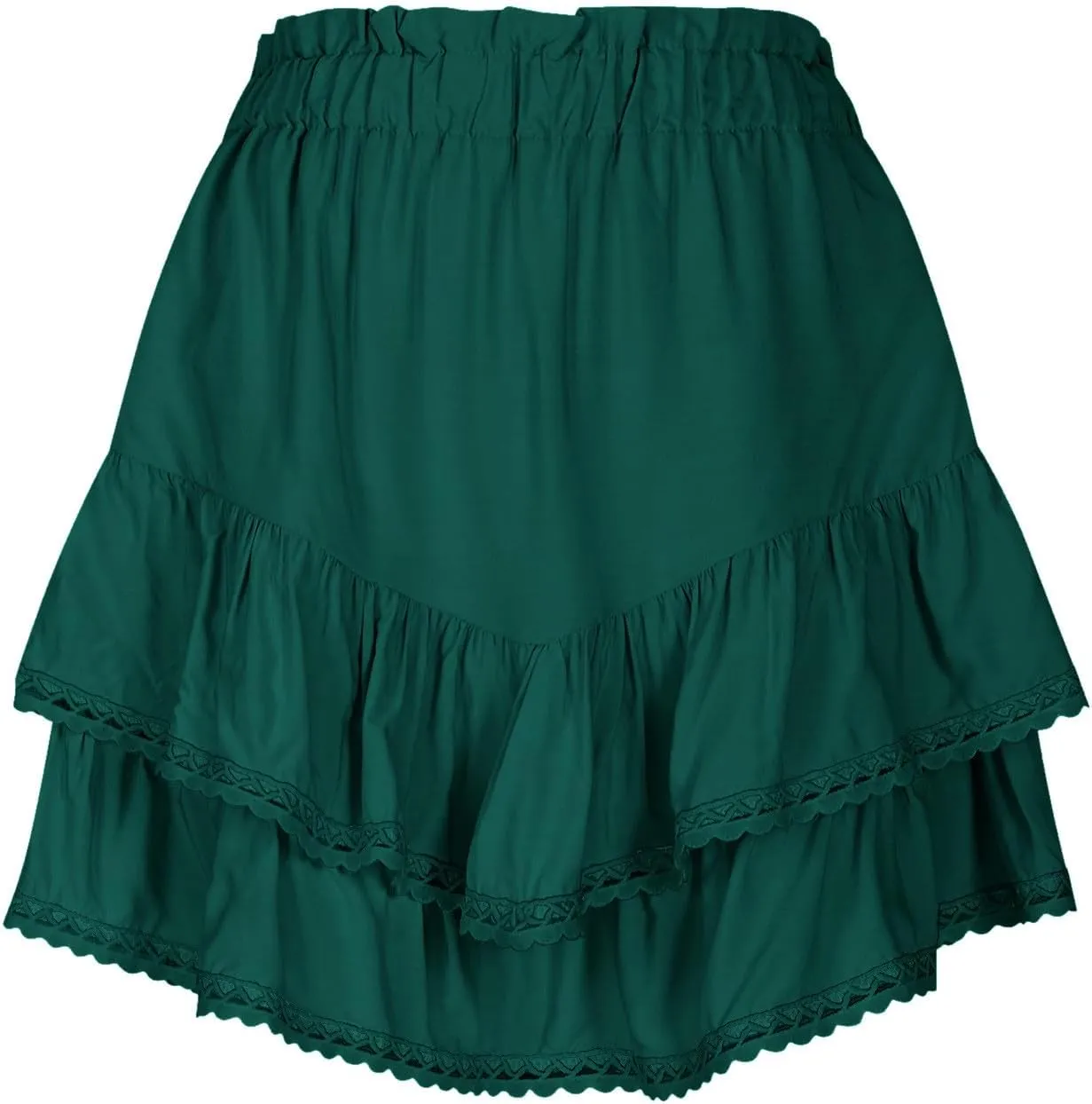 Flowy Shorts for Women Boho Ruffle Tiered Skirts Casual HIgh Waisted Mini Skirt Tennis Golf Summer Vacation Skorts