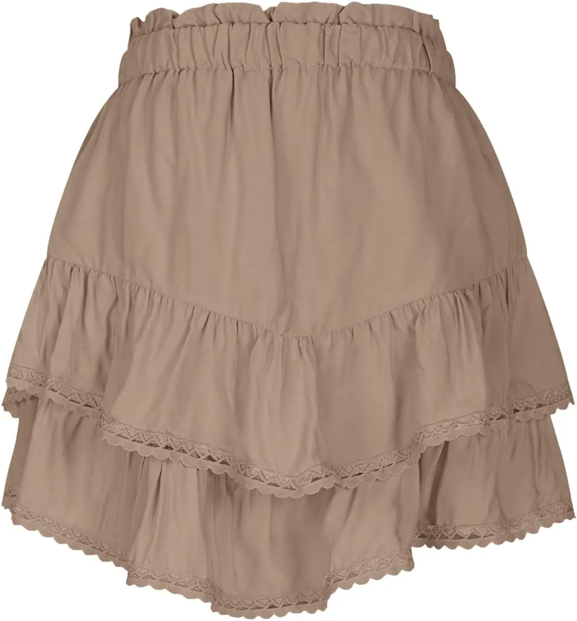Flowy Shorts for Women Boho Ruffle Tiered Skirts Casual HIgh Waisted Mini Skirt Tennis Golf Summer Vacation Skorts