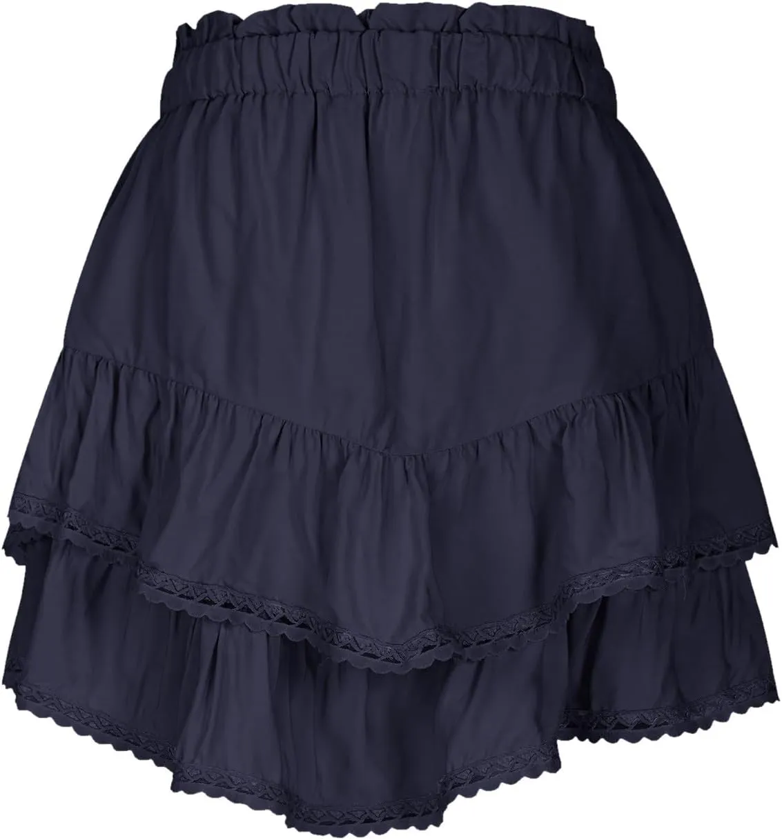 Flowy Shorts for Women Boho Ruffle Tiered Skirts Casual HIgh Waisted Mini Skirt Tennis Golf Summer Vacation Skorts
