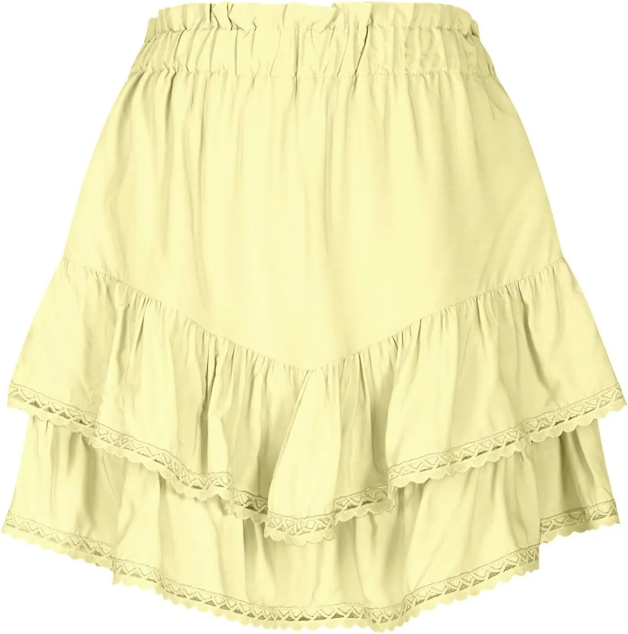 Flowy Shorts for Women Boho Ruffle Tiered Skirts Casual HIgh Waisted Mini Skirt Tennis Golf Summer Vacation Skorts