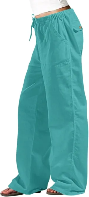 GOKKILRW Cotton Linen Pants Women Wide Leg Flowy Loose Palazzo Trousers Casual High Waist Slacks 2025 Beach Vacation Outfits