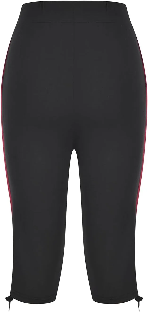 High Waist Capri Pants for Women Summer High Waisted Solid Color Trousers Matching Slim Fitting Yoga Gym Pants
