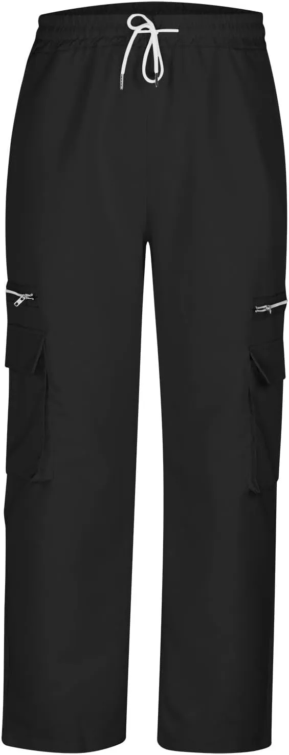 Hiking Pants Men Casual Sports Sweatpants with Zipper Pockets Track Jogging Workout Pants Athletic Running Pants