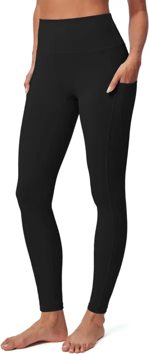 IUGA Compression Leggings for Women Tummy Control No Front Seam Leggings with Pockets High Waisted Workout Yoga Pants