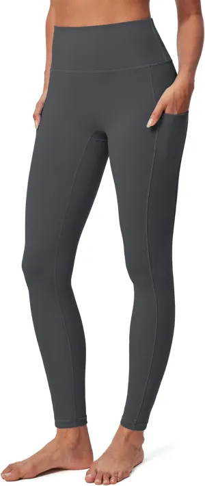 IUGA Compression Leggings for Women Tummy Control No Front Seam Leggings with Pockets High Waisted Workout Yoga Pants