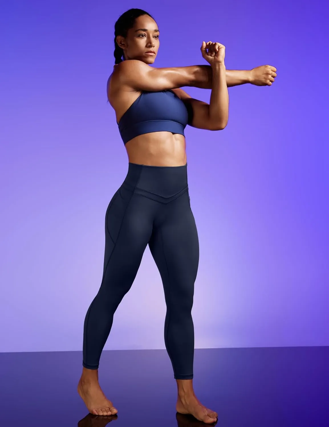 IUGA Compression Leggings with Pockets for Women Tummy Control Leggings No Front Seam Workout High Waist Yoga Pants