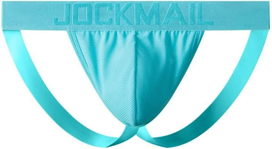 JOCKMAIL 4PCS/Pack Mens Thongs Underwear Jockstrap Low Rise Athletic Supporter Jockstrap Mens Breathable Briefs Men Jockstrap