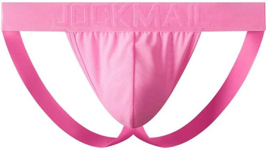JOCKMAIL 4PCS/Pack Mens Thongs Underwear Jockstrap Low Rise Athletic Supporter Jockstrap Mens Breathable Briefs Men Jockstrap