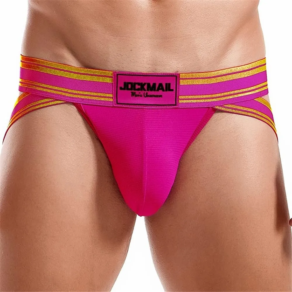 JOCKMAIL 5PCS/Pack Men Jockstrap Underwear Athletic Supporter Jockstrap Low Rise Men Briefs Jockstrap Sport Underwear