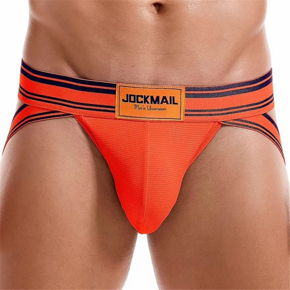 JOCKMAIL 5PCS/Pack Men Jockstrap Underwear Athletic Supporter Jockstrap Low Rise Men Briefs Jockstrap Sport Underwear