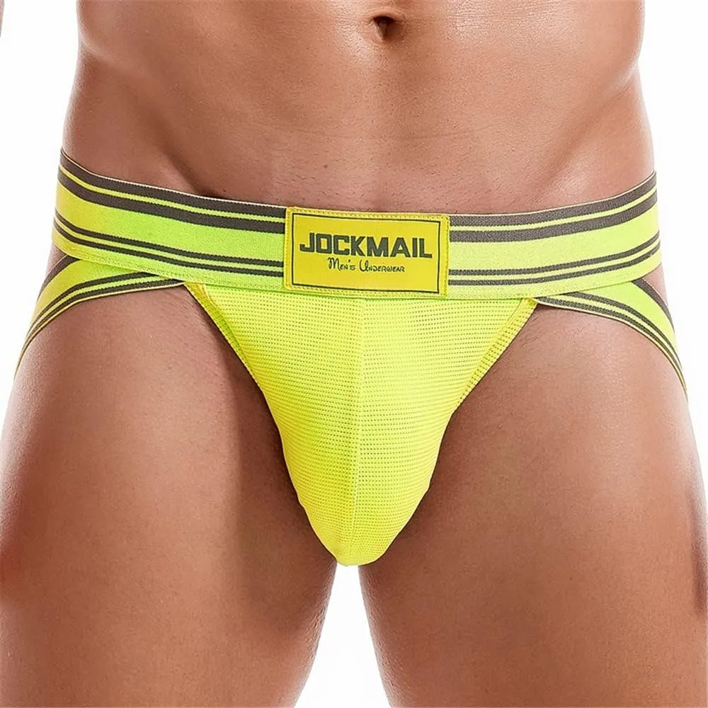 JOCKMAIL 5PCS/Pack Men Jockstrap Underwear Athletic Supporter Jockstrap Low Rise Men Briefs Jockstrap Sport Underwear