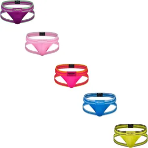 JOCKMAIL 5PCS/Pack Men Jockstrap Underwear Athletic Supporter Jockstrap Low Rise Men Briefs Jockstrap Sport Underwear