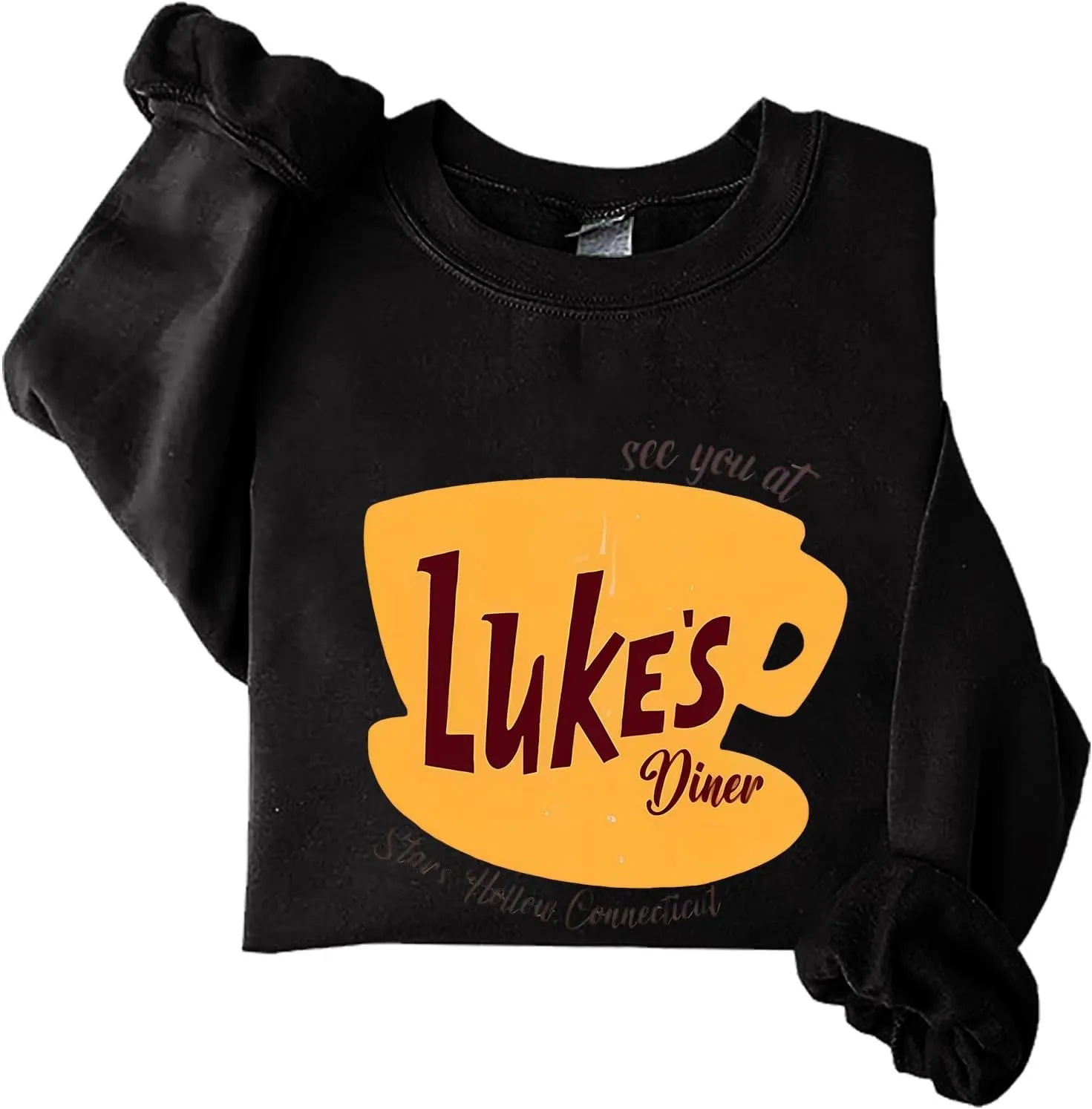 Luke's Diner Sweatshirts for WomenCrewneck Lukes Diner Graphic Long Sleeve Casual Pullover Preppy Girls Sweatshirt