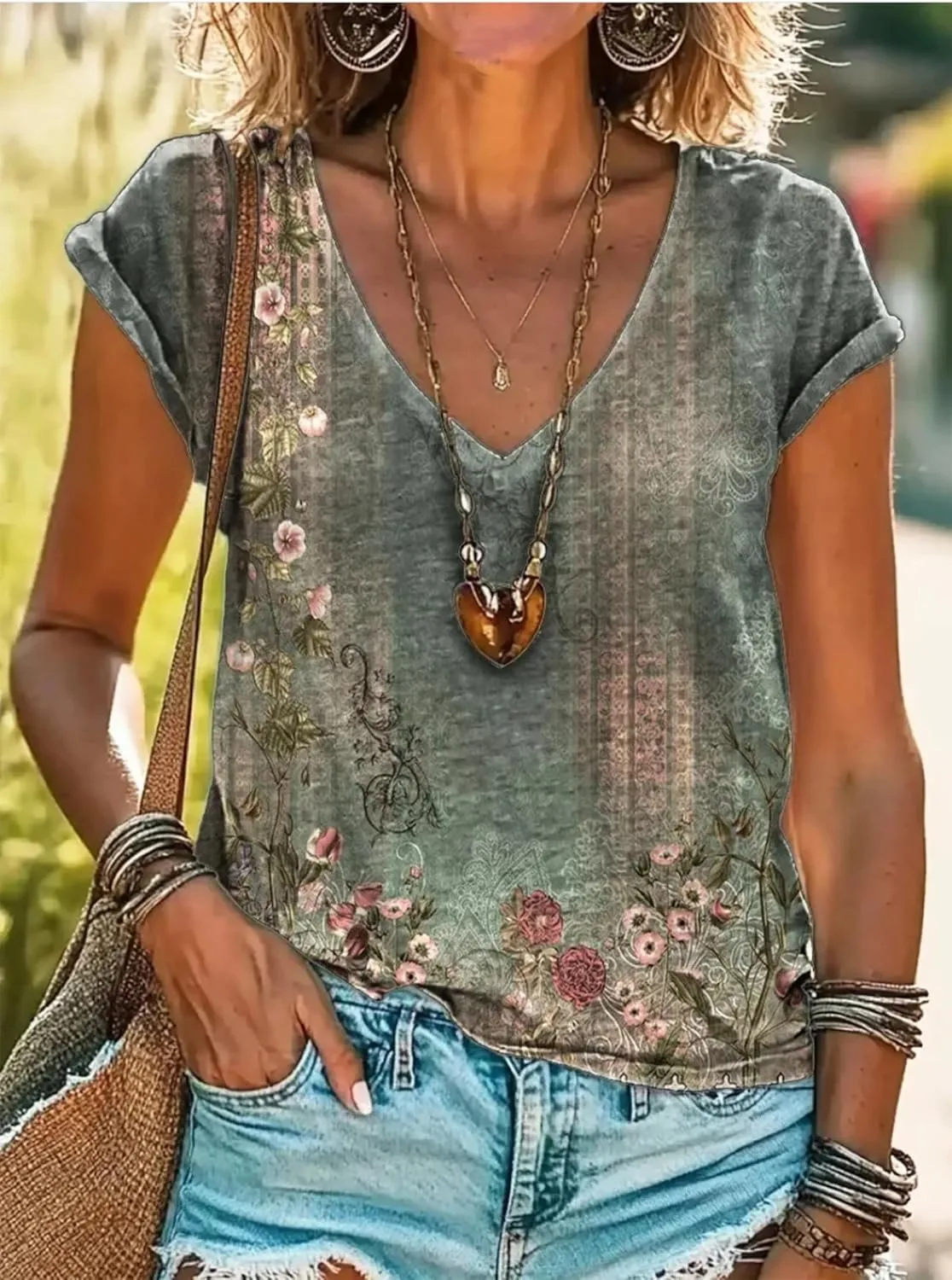 Mandala Shirt for Women Lotus Flower Graphic Tees Short Sleeve Casual Mandala T Shirts Tops