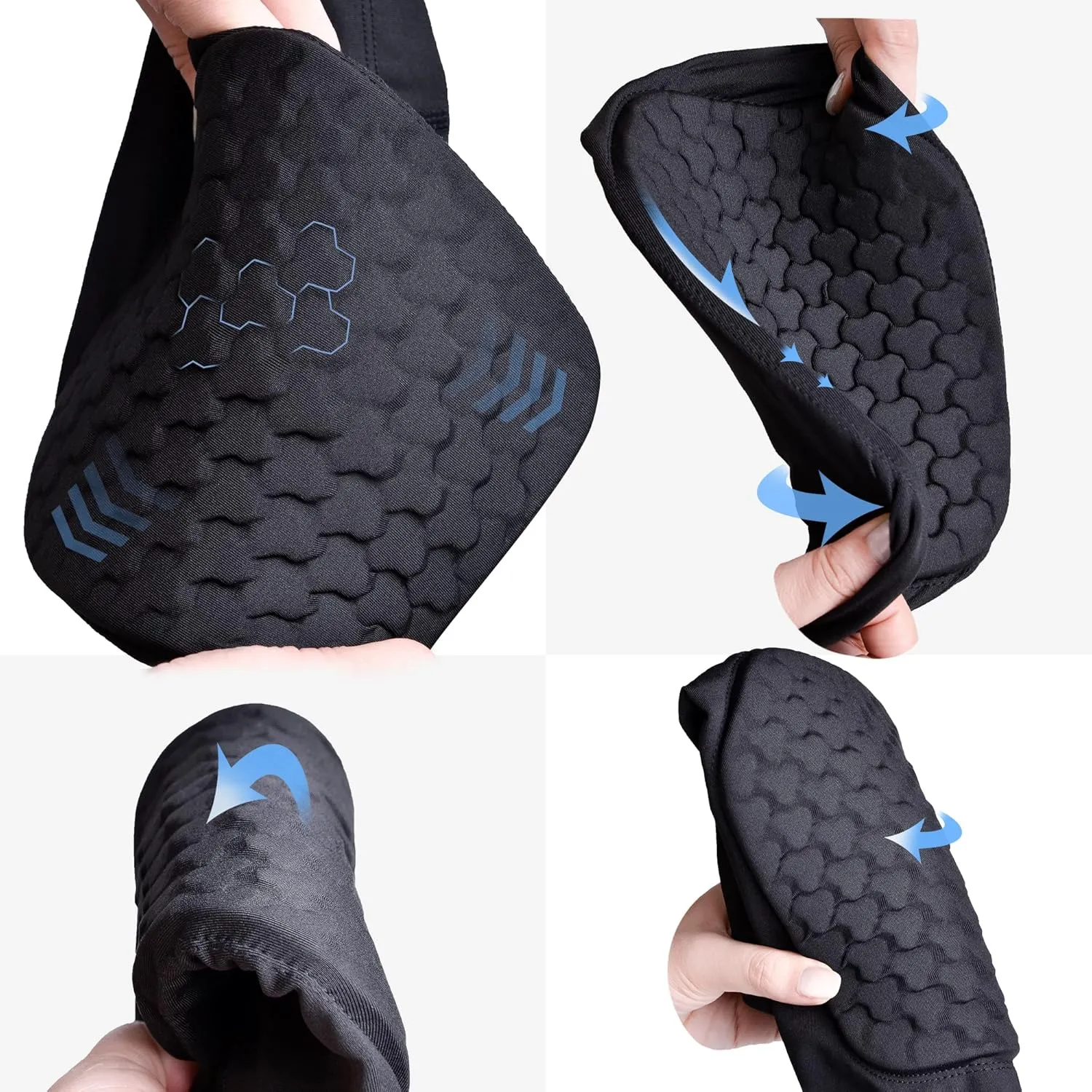 Men's 3/4 Capri Basketball Pants with Knee Pads Padded Compression Leggings