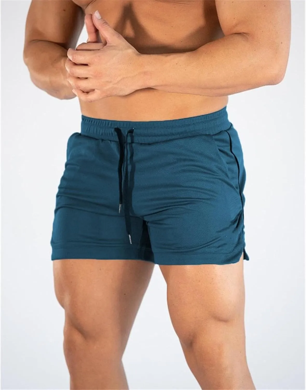 Men's 5" Gym Workout Shorts Lightweight Breathable Thin Mesh Bodybuilding Short Slim Fit Volleyball Trunks Running