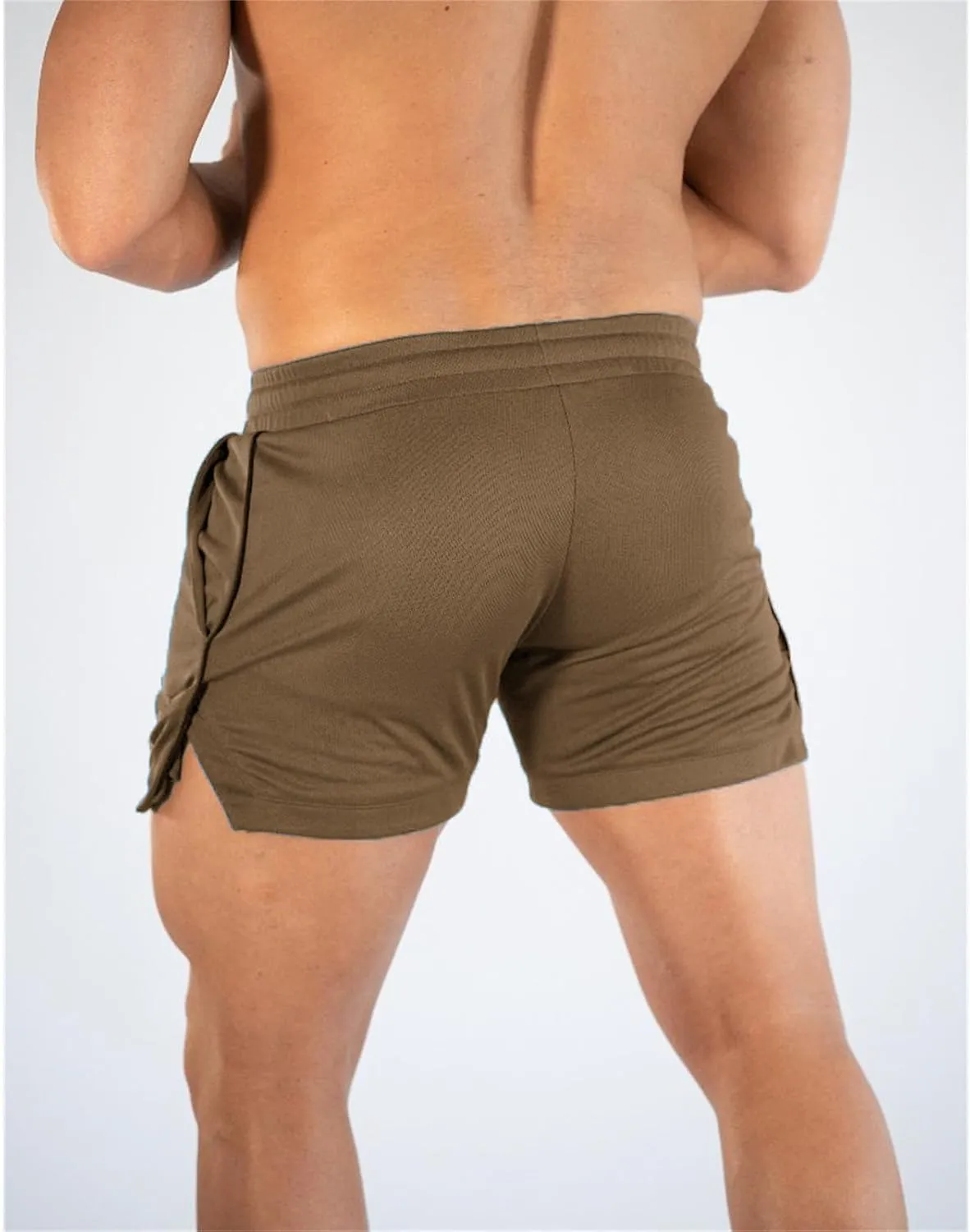 Men's 5" Gym Workout Shorts Lightweight Breathable Thin Mesh Bodybuilding Short Slim Fit Volleyball Trunks Running