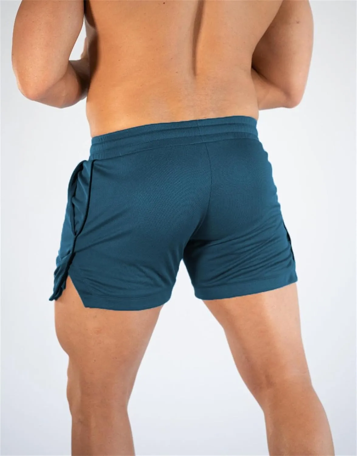 Men's 5" Gym Workout Shorts Lightweight Breathable Thin Mesh Bodybuilding Short Slim Fit Volleyball Trunks Running