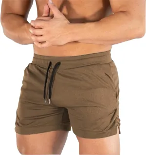 Men's 5" Gym Workout Shorts Lightweight Breathable Thin Mesh Bodybuilding Short Slim Fit Volleyball Trunks Running