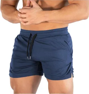Men's 5" Gym Workout Shorts Lightweight Breathable Thin Mesh Bodybuilding Short Slim Fit Volleyball Trunks Running