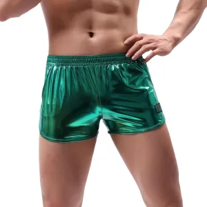 Mens Boxer Briefs Fun Faux Leather Lingerie Casual Fashion Underwear Boxers Loose Breathable Boxer Trunks