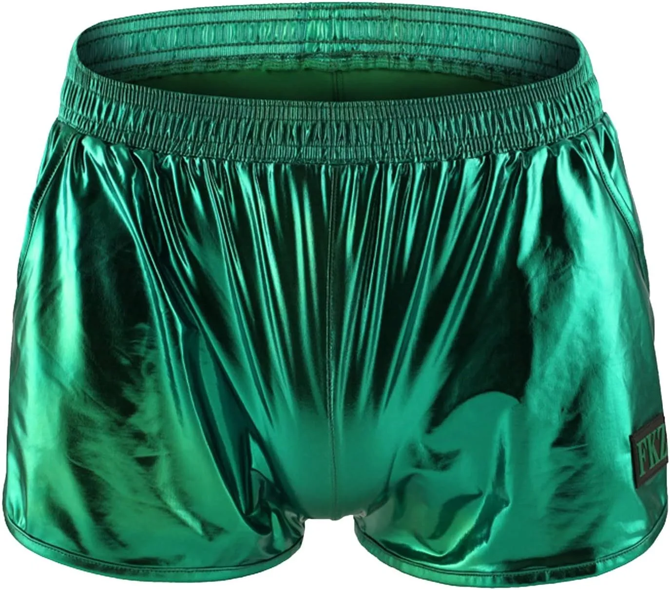 Mens Boxer Briefs Fun Faux Leather Lingerie Casual Fashion Underwear Boxers Loose Breathable Boxer Trunks