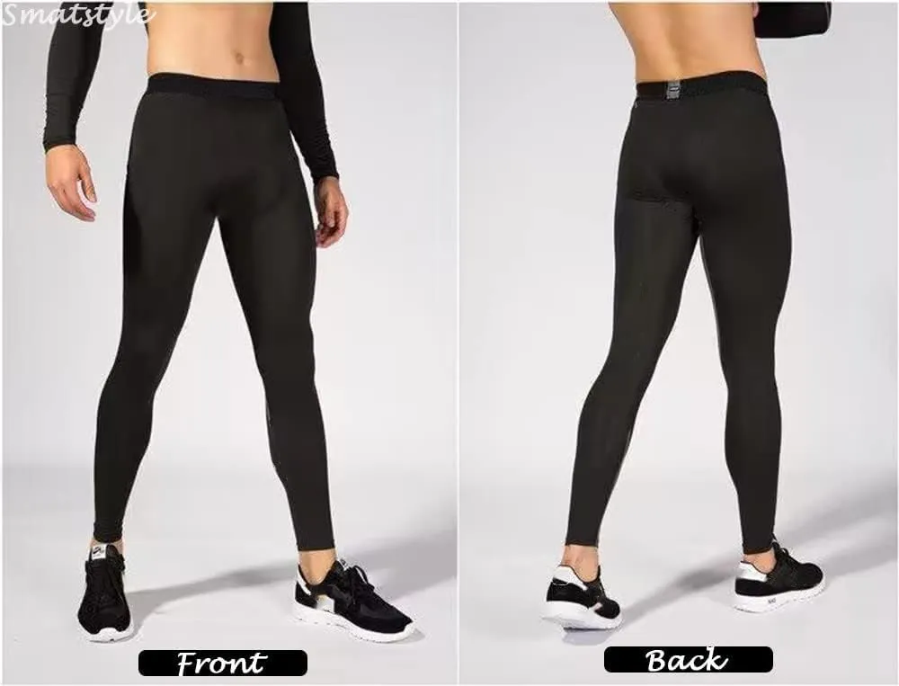 Mens Compression Pants Athletic Compression Leggings Sports Tights Fit Running Base Layer Workout Basketball Gym