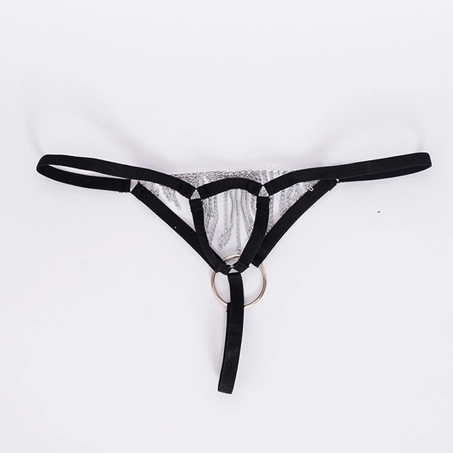 Men's Sexy Underwear Thong with Chain Ring Design for Enhanced Comfort and Style
