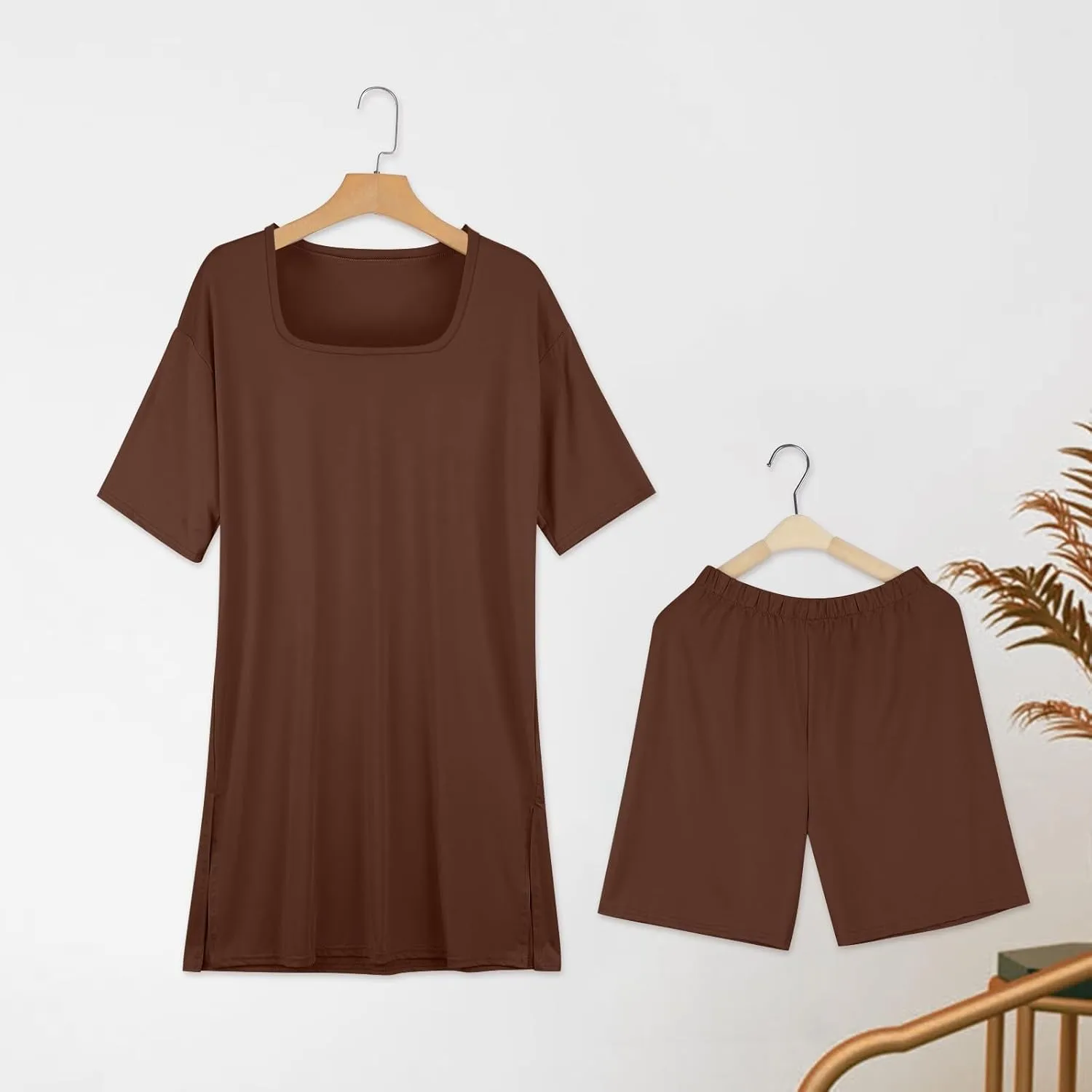 Plus Size 2 Piece Athletic Dress for Women Summer Outfits Tops and Skinny Biker Shorts Sets Tracksuits