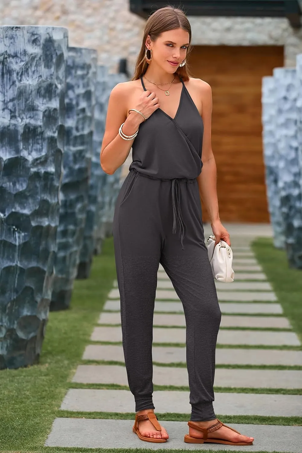 PRETTYGARDEN Womens Summer Casual One Piece Jumpsuits Spaghetti Strap Pants Romper 2025 Spring Vacation Resort Outfits