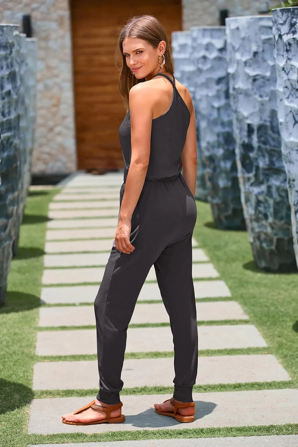 PRETTYGARDEN Womens Summer Casual One Piece Jumpsuits Spaghetti Strap Pants Romper 2025 Spring Vacation Resort Outfits