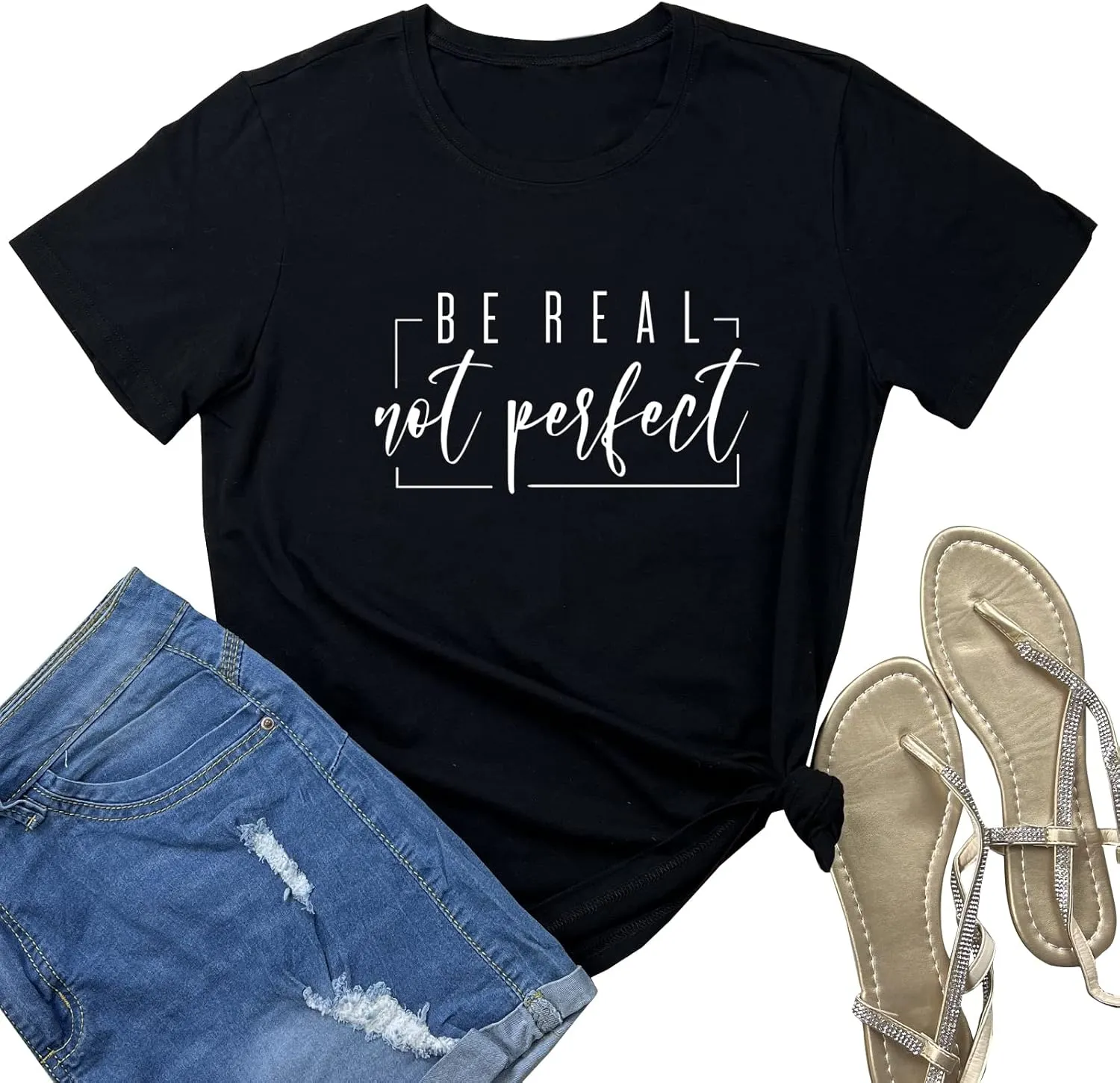 ROSEPARK Women Cute Graphic Tees Shirts Soft Tops