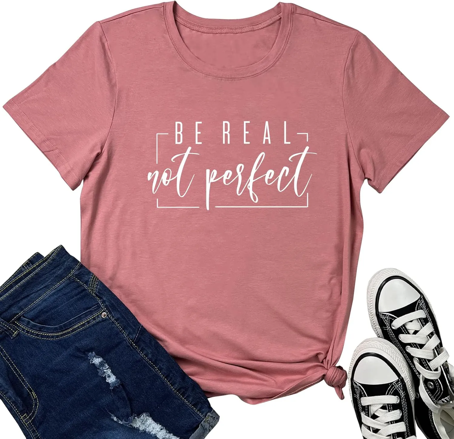 ROSEPARK Women Cute Graphic Tees Shirts Soft Tops