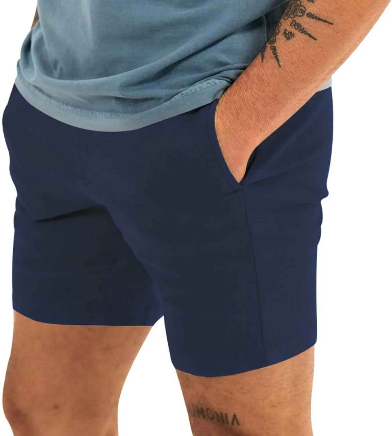 Summer Cotton Linen Shorts for Men Drawstring Breathable Sports Shorts Slim Fit Stretch Pants Quick Dry Thin Pants