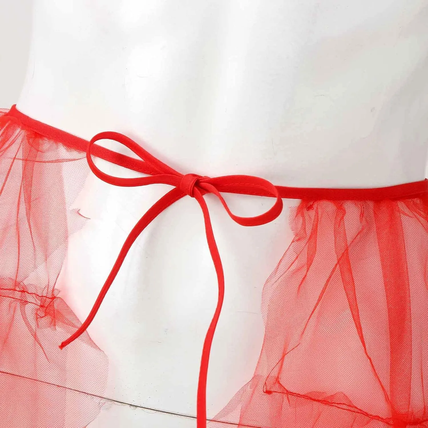 Tiered Skirts for Women High Waisted Sheer Mesh Midi Length Bohemian Skirt with Elastic Waist Flowy Chiffon Layers
