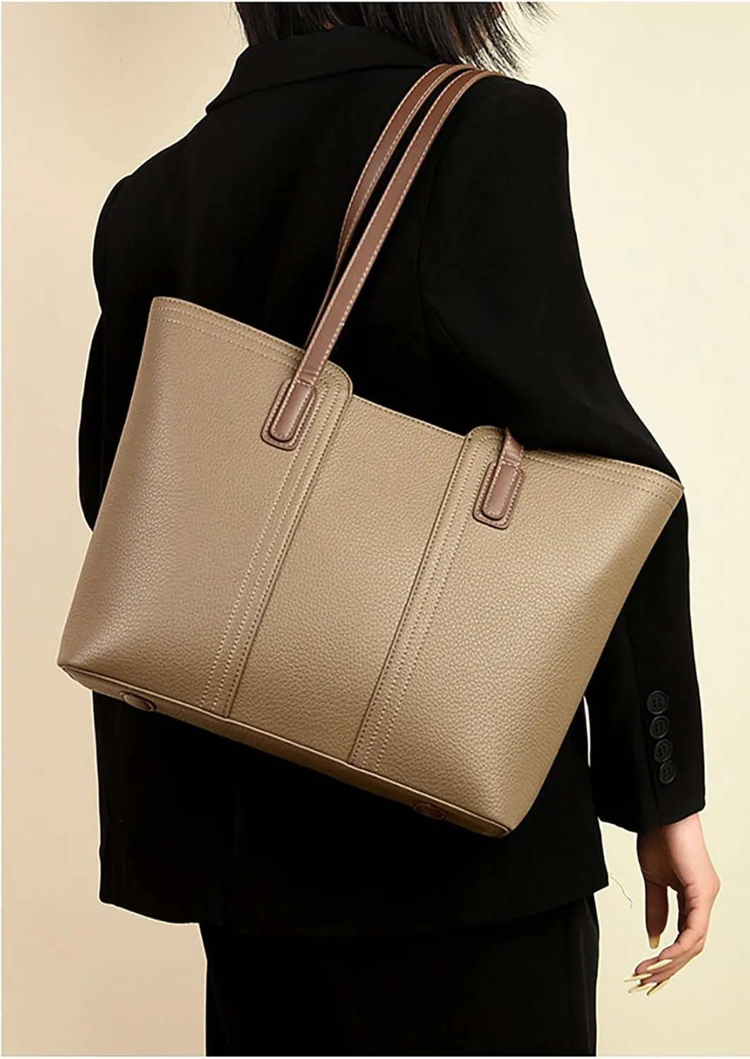 Tote Bag Faux Leather for Women Top Handle Satchel Purse