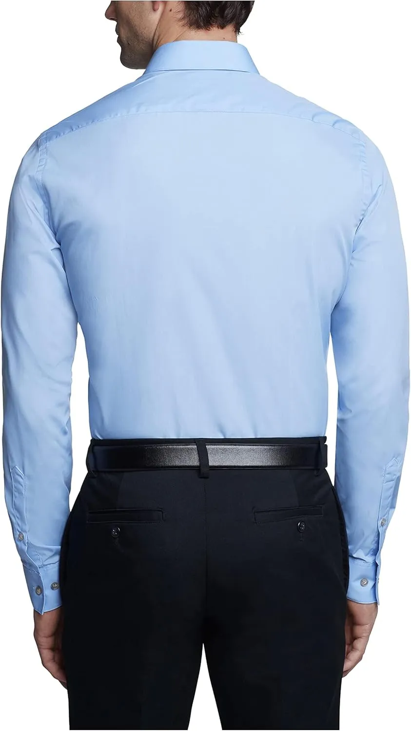 Van Heusen Men's Dress Shirt Fitted Poplin Solid