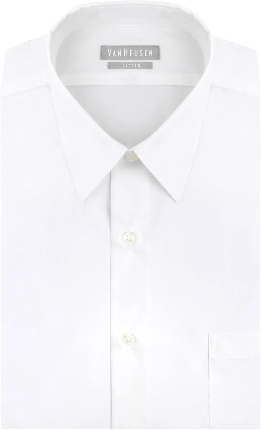 Van Heusen Men's Dress Shirt Fitted Poplin Solid