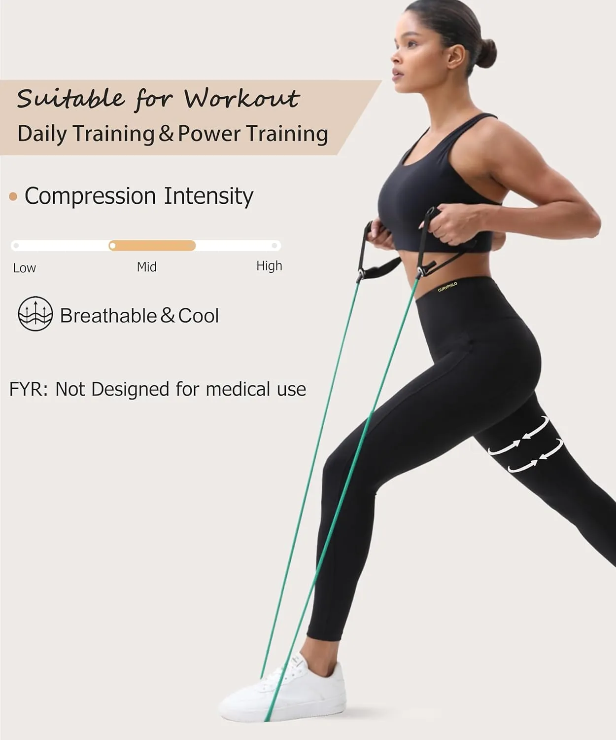 Women's Compression Leggings Butt Lifting Work Out Athletic Gym High Waist Tummy Control Stretchy with Pockets